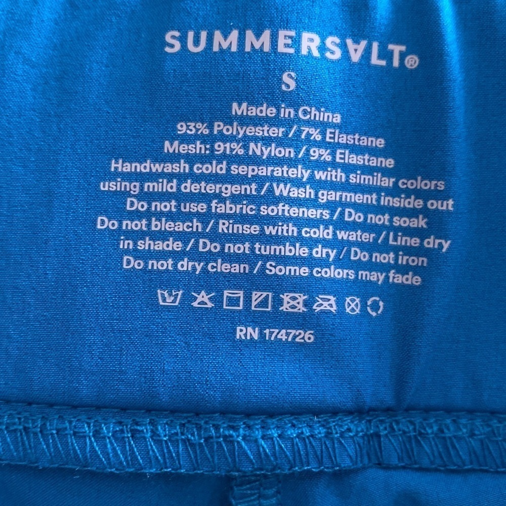 Summersalt shorts women’s small NWT athletic blue - Picture 7 of 7